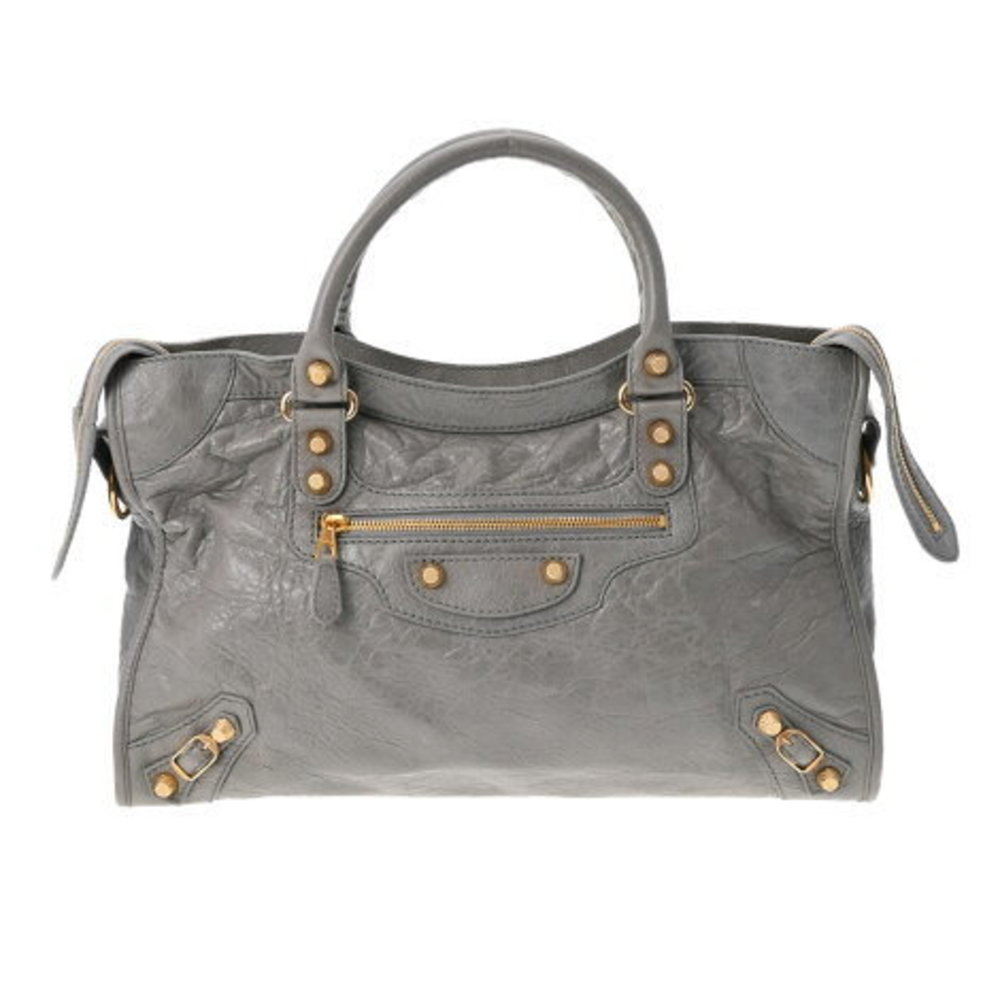 BALENCIAGA Giant City Bag Grey GP Lambskin Handbag